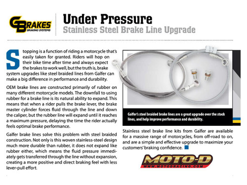 Galfer Suzuki SV 1000 S Front Brake Line Kit (2 Lines) (03-07)