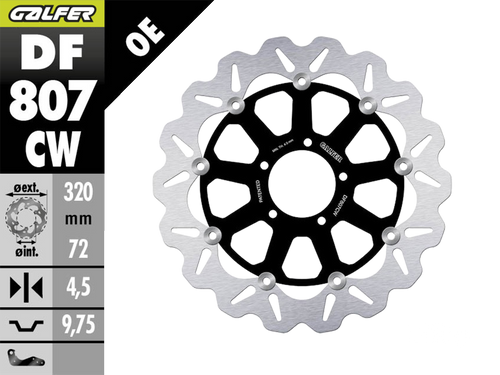 Galfer Ducati Supersport 950 / 939 Front Brake 320mm Floating Wave Rotor  (DF807CW-Q) Galfer Ducati Supersport 950 / 939 Front Brake 320mm Floating Wave Rotor  (DF807CW-Q)
