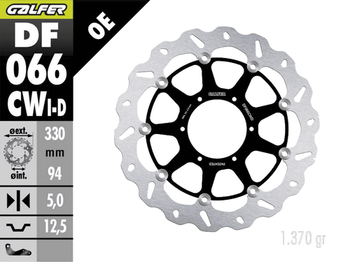 Galfer Honda CBR 929 RR / 954 RR Front Brake 330mm Floating Wave Rotor (Right Side Only)