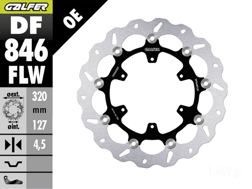 Galfer Husqvarna 701 Supermoto / KTM 690 SMC R Front Brake Disc (2008+) (DF846FLW)