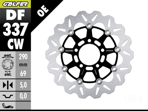 Galfer Suzuki SV 650 S / ABS Front Brake 290mm Floating Wave Rotor (03-10) (DF337CW)