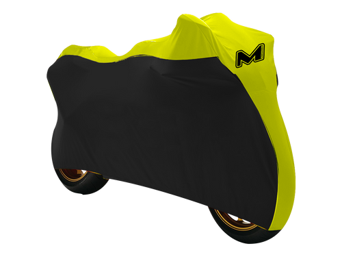 MOTO-D weatherproof motorcycle cover hi viz neon