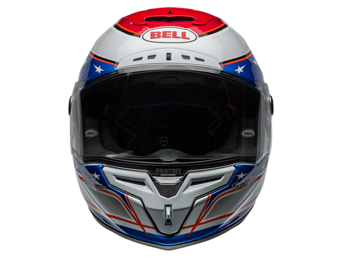 Bell Carbon "Race Star" Flex DLX Helmet Beaubier 24 White/Blue