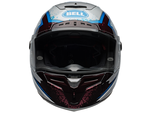 Bell Carbon "Race Star" Flex DLX Helmet Xenon Red/Silver