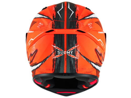Suomy "Track-1" Helmet 404 Orange/White Back