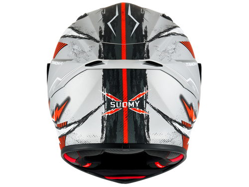 Suomy "Track-1" Helmet 404 Silver/Red Back