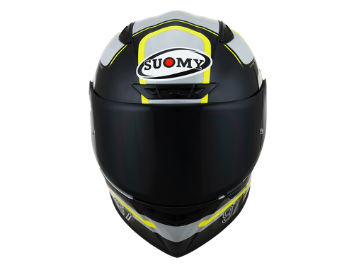 Suomy "Track-1" Helmet Ninety Seven Gray/Yellow Front