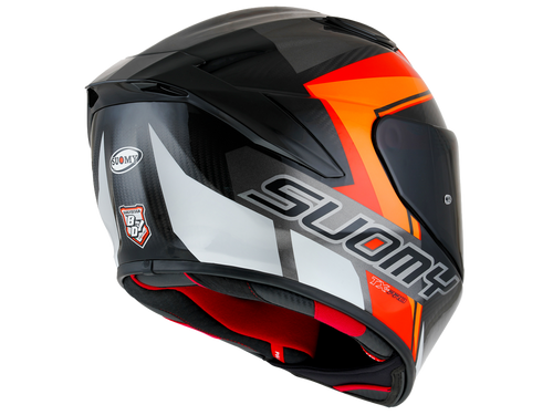 Suomy "TX-Pro" Carbon Helmet Glam Orange/Gray Side