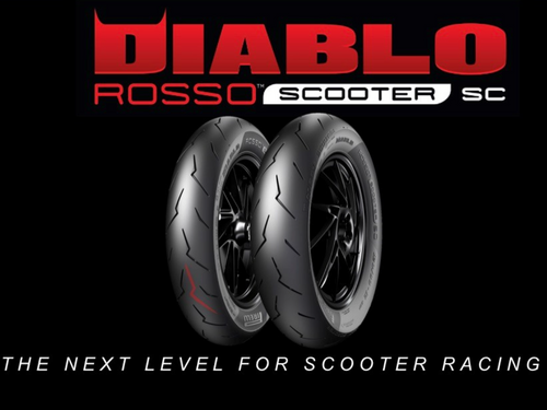 Pirelli Diablo Rosso SC Scooter Race Slicks Tire Set (Front 100/90 + Rear 120/80) (12")