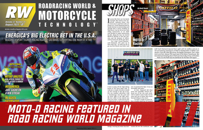 MOTO-D Featured In Road Racing World