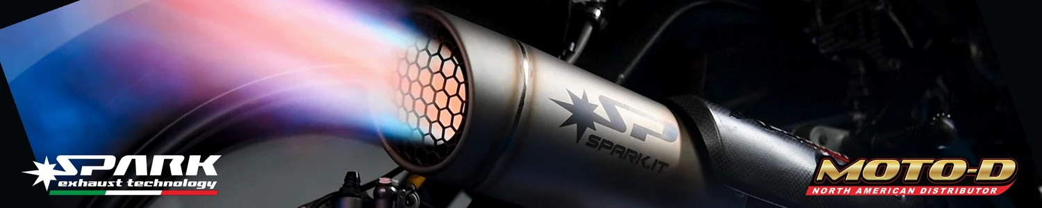 Spark motorcycle exhaust systems and MOTO-D Racing North American distributor