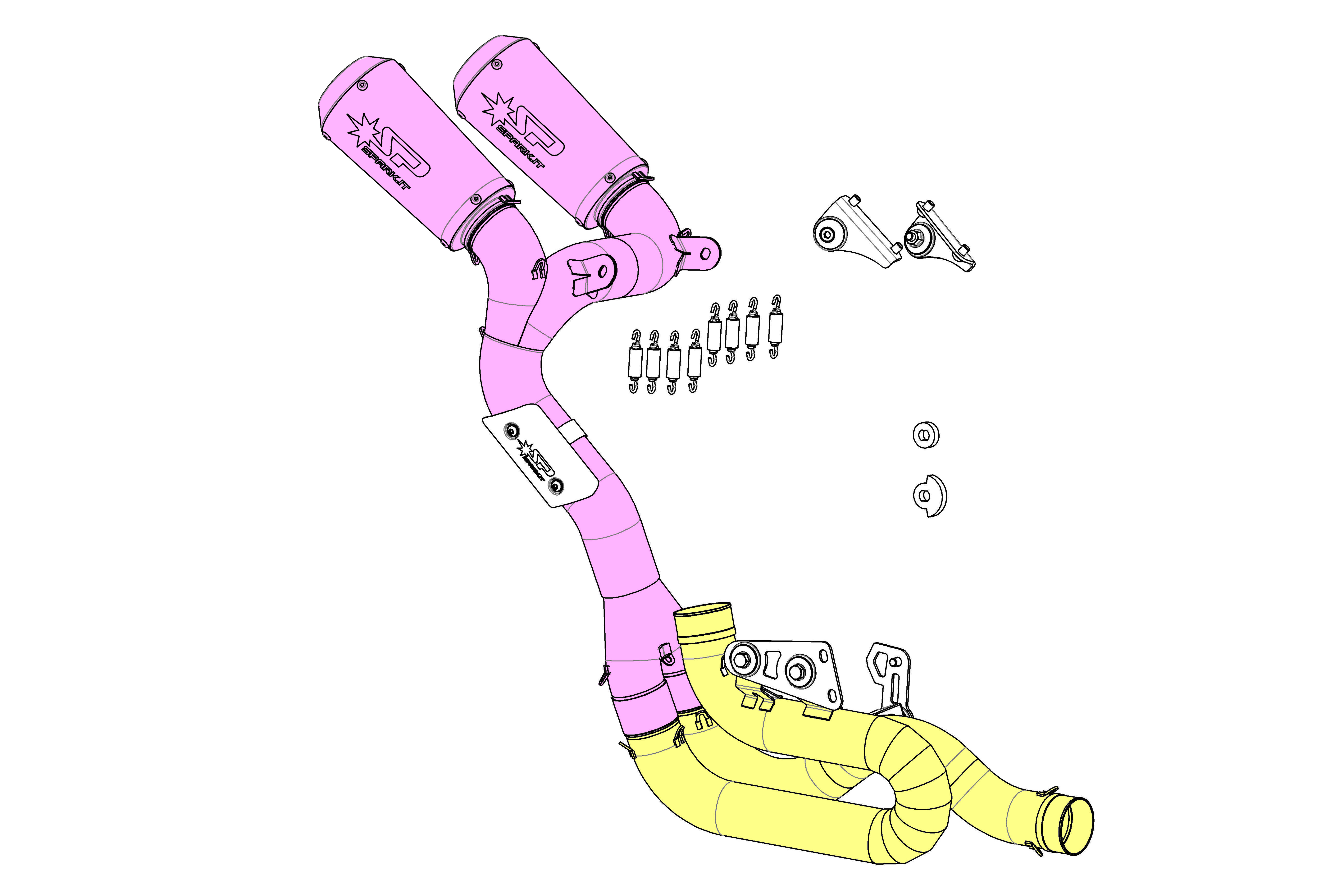 Spark Ducati Panigale V4 S/R Streetfighter Titanium Exhaust Detail Grid-O