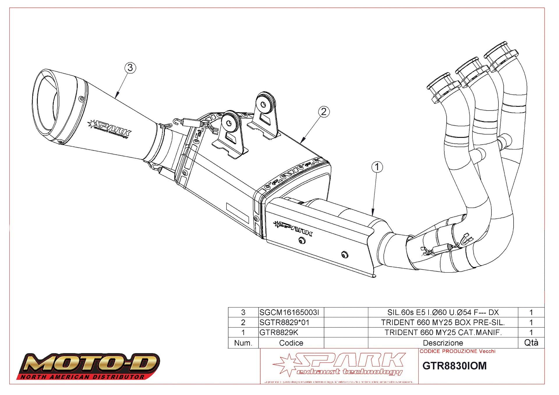 MOTO-D Racing: Spark Triumph Trident 660 60's Full Exhaust
