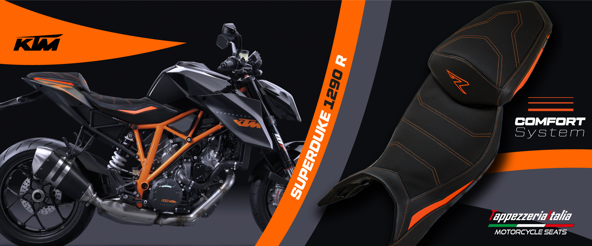 Tappezzeria Italia Motorcycle Seat Covers USA for KTM 1290. For more info visit www.motodracing.com/tappezzeria