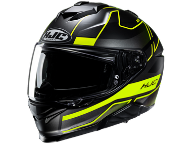 HJC Motorcycle Helmets | i71 Lorix MC-3HSF Black/Hi-Viz Yellow