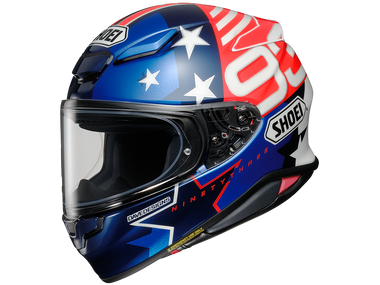 SHOEI X-FOURTEEN MARQUEZ AMERICA Lサイズ Shoei X-Fourteen Marquez 4 Helmet White - MotoDirect.com