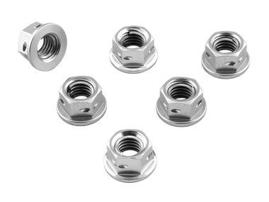 Aluminum Race Drilled Sprocket Nuts M10x1.25 (Orange) | Probolt