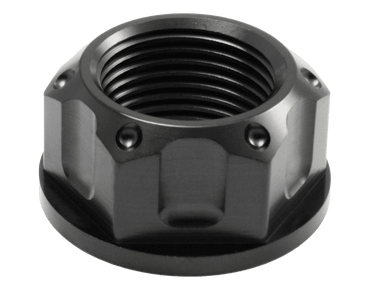 Titanium Race Drilled Rear Axle Nut M20x1.5 (Black) | Probolt USA
