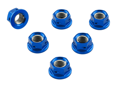 Aluminum Race Drilled Sprocket Nuts M10x1.25 (Blue) | Probolt USA