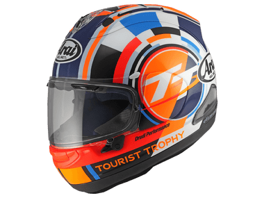 Arai Corsair-X Isle of Man TT 2025 Helmet Orange/White/Black/Blue