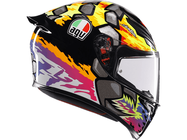 AGV K1 S Bezzecchi 2023 Helmet Gray Orange Yellow Red