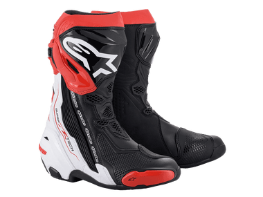 Alpinestars SMX Plus V2 Vented Boots (Black/White/Red): MOTO-D Racing