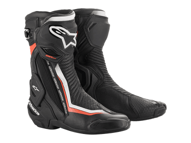 Alpinestars SMX Plus V2 Vented Boots (Black/White/Red): MOTO-D Racing