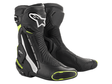 Alpinestars SMX Plus V2 Vented Boots (Black/White/Red): MOTO-D Racing