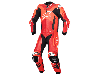 Alpinestars GP Plus V4 Sprint Leather Race Suit (Red Fluo/Mid Red