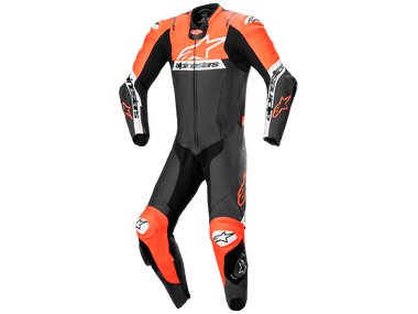 Alpinestars GP-R7 Leather Race Suit (White/Black/Red Fluo): MOTO-D