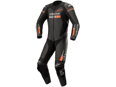 Alpinestars Fusion Leather Race Suit (Black/White): MOTO-D Racing