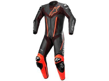Alpinestars GP-R7 Leather Race Suit (White/Black/Red Fluo): MOTO-D