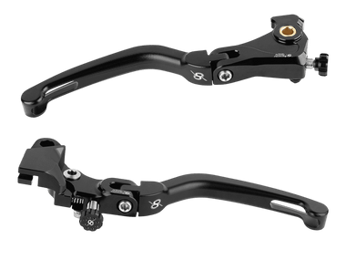 Bonamici Kawasaki ZX-4RR Folding Levers (Black/Green): MOTO-D Racing