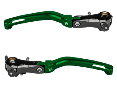 Bonamici Kawasaki ZX-4RR Folding Levers (Black): MOTO-D Racing