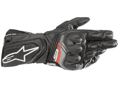 Alpinestars SP-8 V3 Leather Glove Black/White/Red: MOTO-D Racing