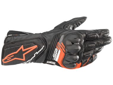 Alpinestars SP-8 V3 Leather Glove Black/White/Red: MOTO-D Racing