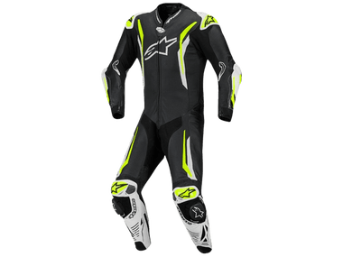 Alpinestars Fusion Leather Race Suit (Black/White): MOTO-D Racing