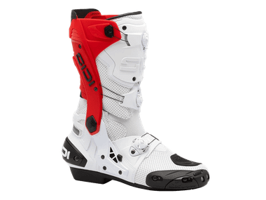 SIDI Rex Air Motorcycle Boots Black/White: MOTO-D Racing