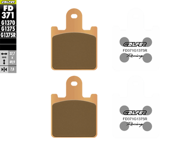 うさ Galfer Sinter Trackday Brake Pads FD371G1375R - Front (2/pc