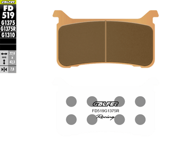 Galfer Sinter Trackday Brake Pads FD178G1375R - Front (2/pc