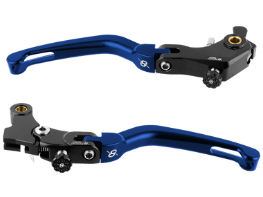 Bonamici Yamaha R9 Folding Levers (Blue): MOTO-D Racing