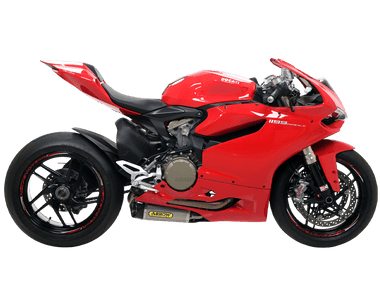 Arrow Exhaust Ducati 899 Panigale Twin Titanium Works Carbon Cap