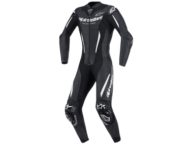 Alpinestars Fusion Leather Race Suit (Black/White): MOTO-D Racing