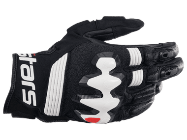 Alpinestars Halo Leather Gloves (Black/White/Red): MOTO-D Racing