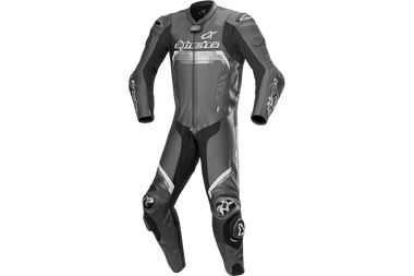 Alpinestars Missle V2 Ward Leather Race Suit (Black/Metallic Gray