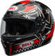 Bell "Qualifier DLX" Mips Motorcycle Helmet Isle Of Man 2020 Gloss/Red/Black/White with clear visor