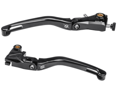 ヒガチョ Bonamici Kawasaki ZX-6R Folding Levers (05-18) (Black): MOTO-D Racing