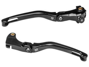 Bonamici Kawasaki ZX-6R Folding Levers (05-18) (Black): MOTO-D Racing