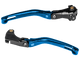 Bonamici Yamaha R1 Folding Levers (2015+) (Black/Blue): MOTO-D Racing