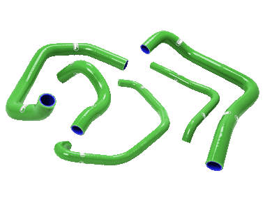Samco Radiator Hose Kit Kawasaki ZX-6R (05-06) (Green): MOTO-D Racing